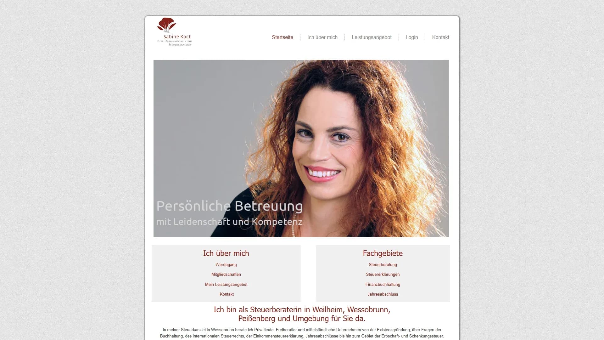 Steuerkanzlei Sabine Koch — Website