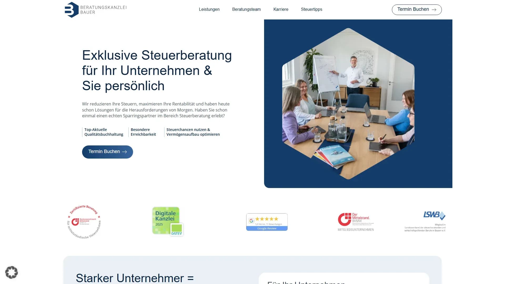 Beratungskanzlei Bauer — Website