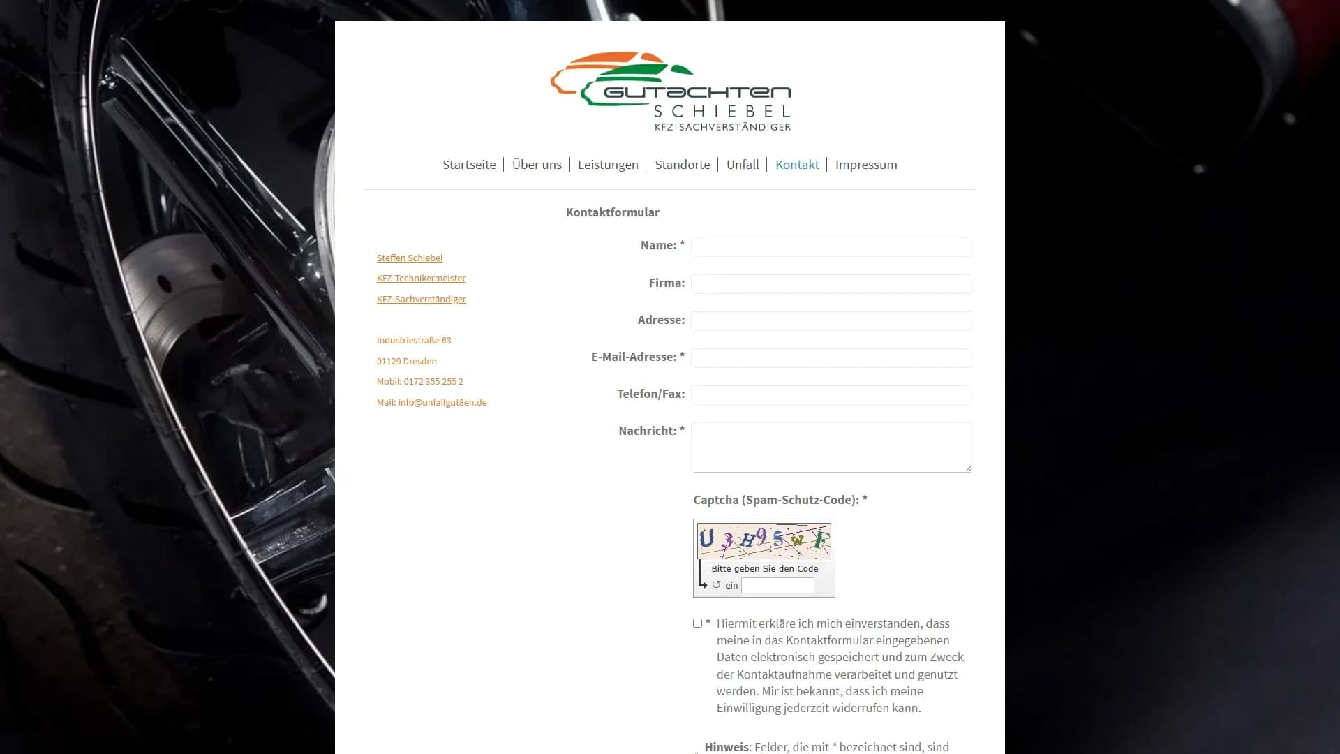 Sachverständigenbüro Steffen Schiebel — Website