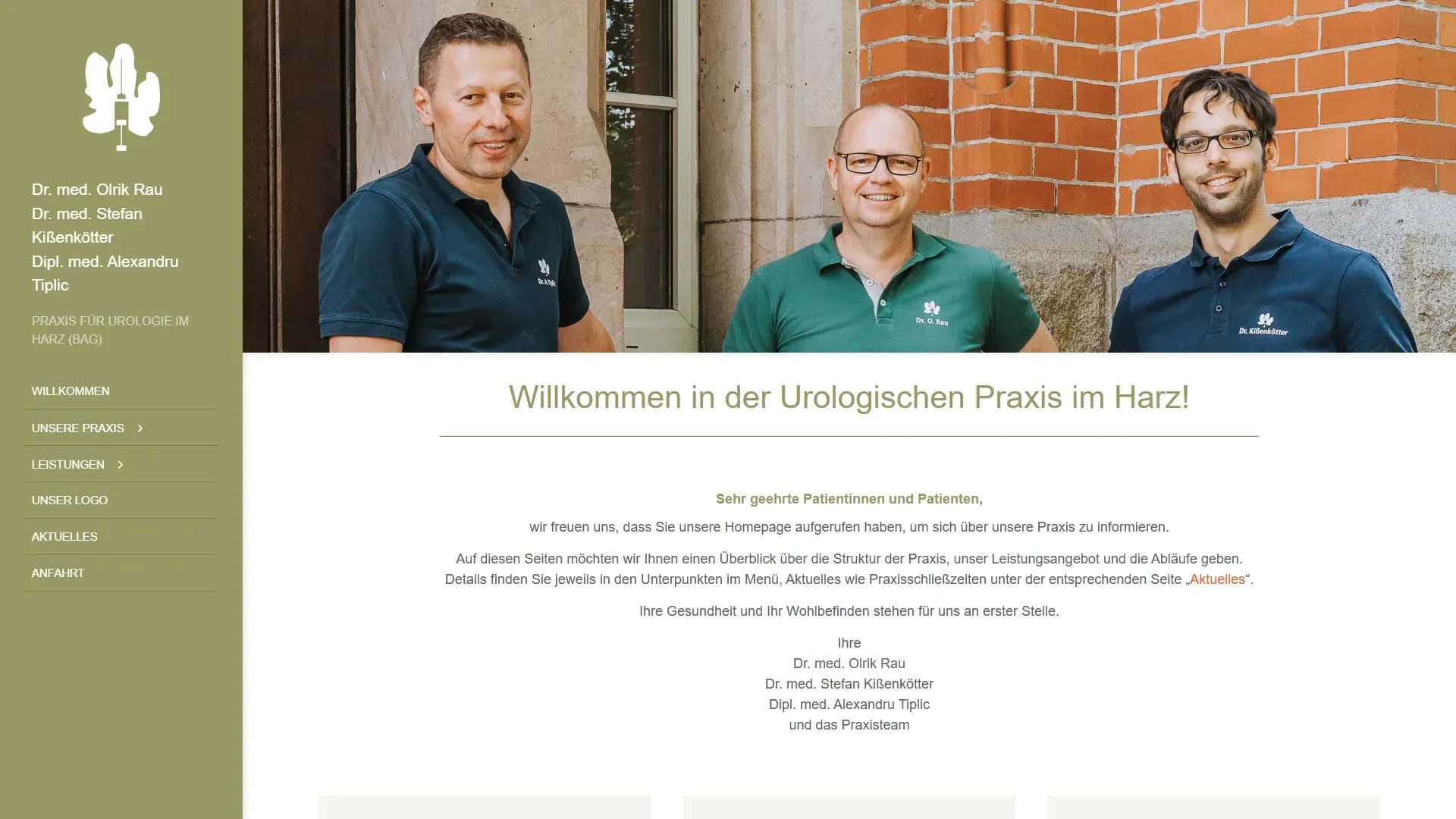 Urologische Praxis im Harz — Website