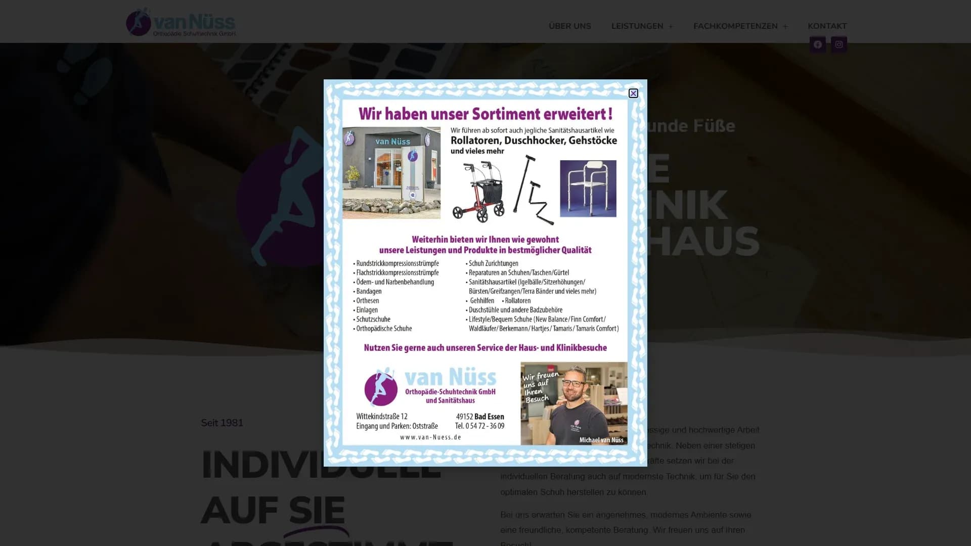 van NüssOrthopädie Schuhtechnik GmbH — Website
