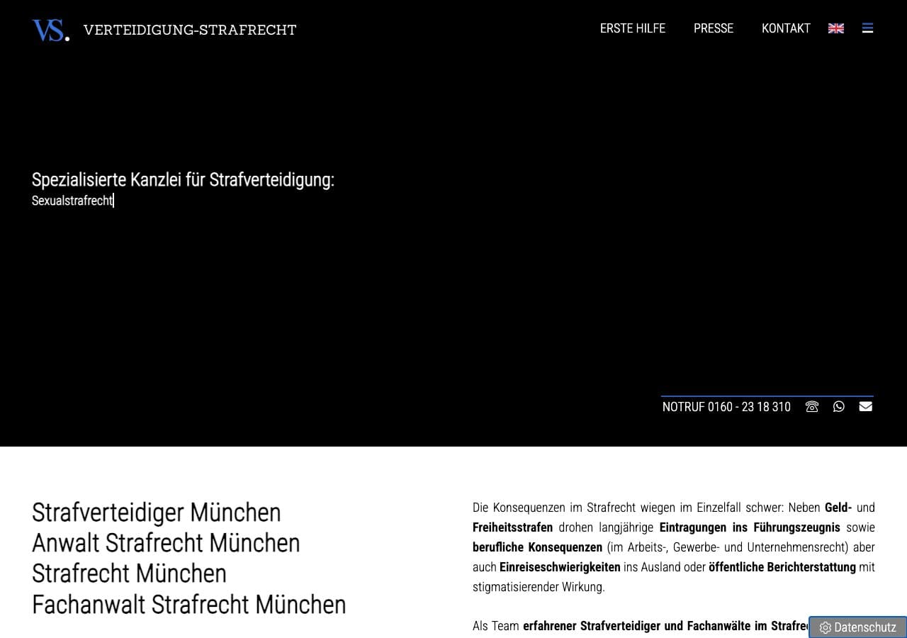 Verteidigung-Strafrecht Rechtsanwaltsgesellschaft