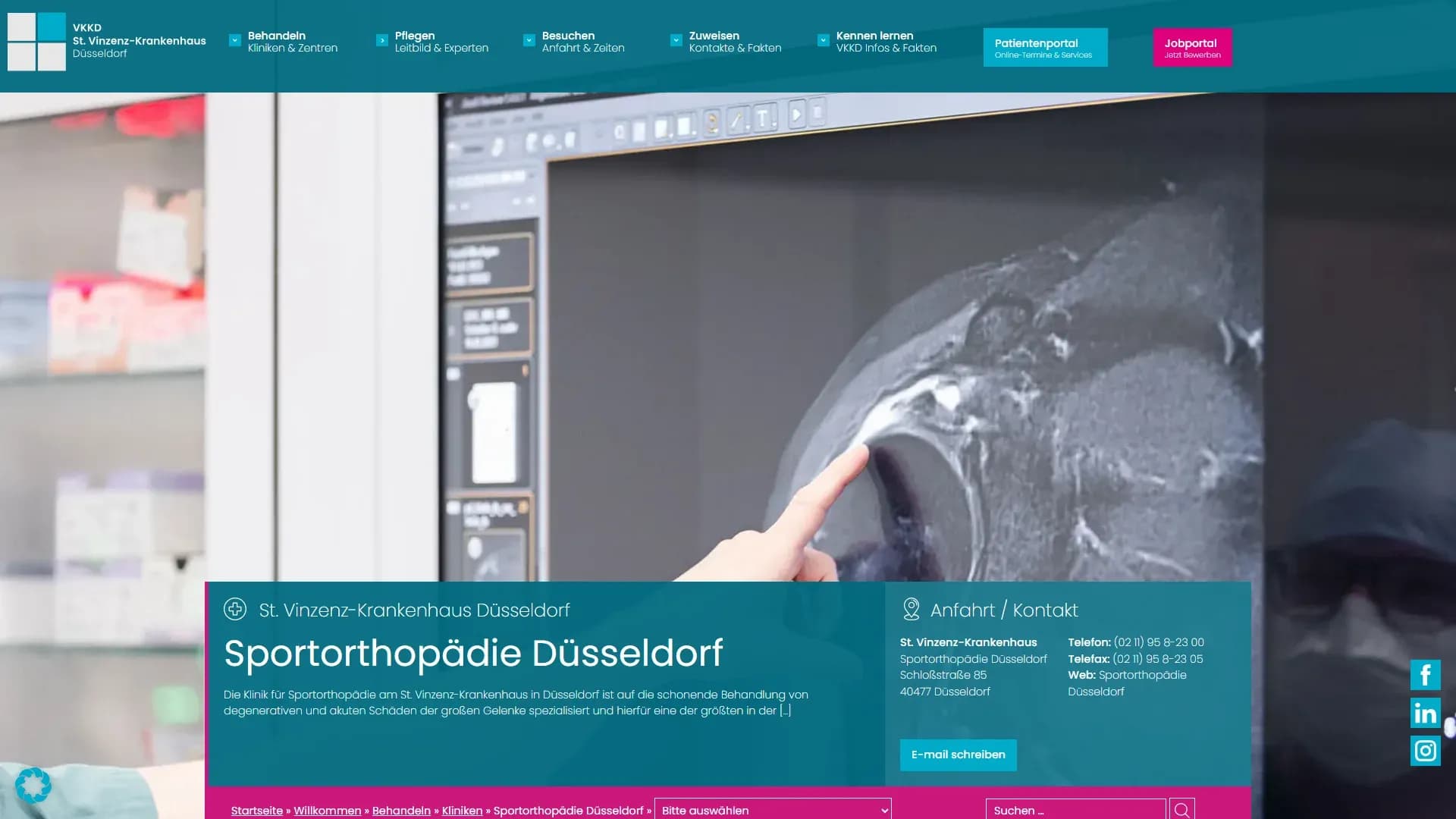 St. Vinzenz-Krankenhaus Düsseldorf — Website