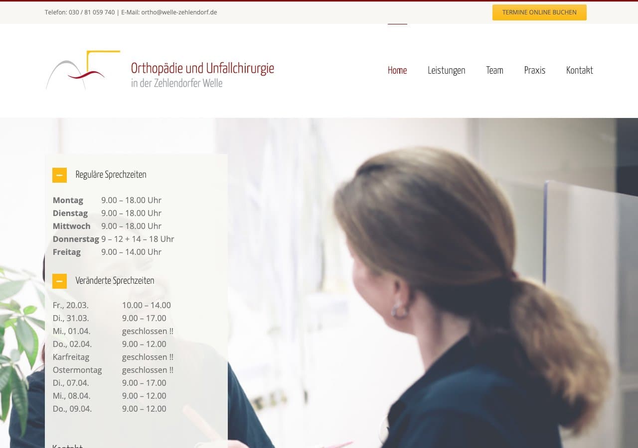 Orthopädie und Unfallchirurgie in der Zehlendorfer Welle