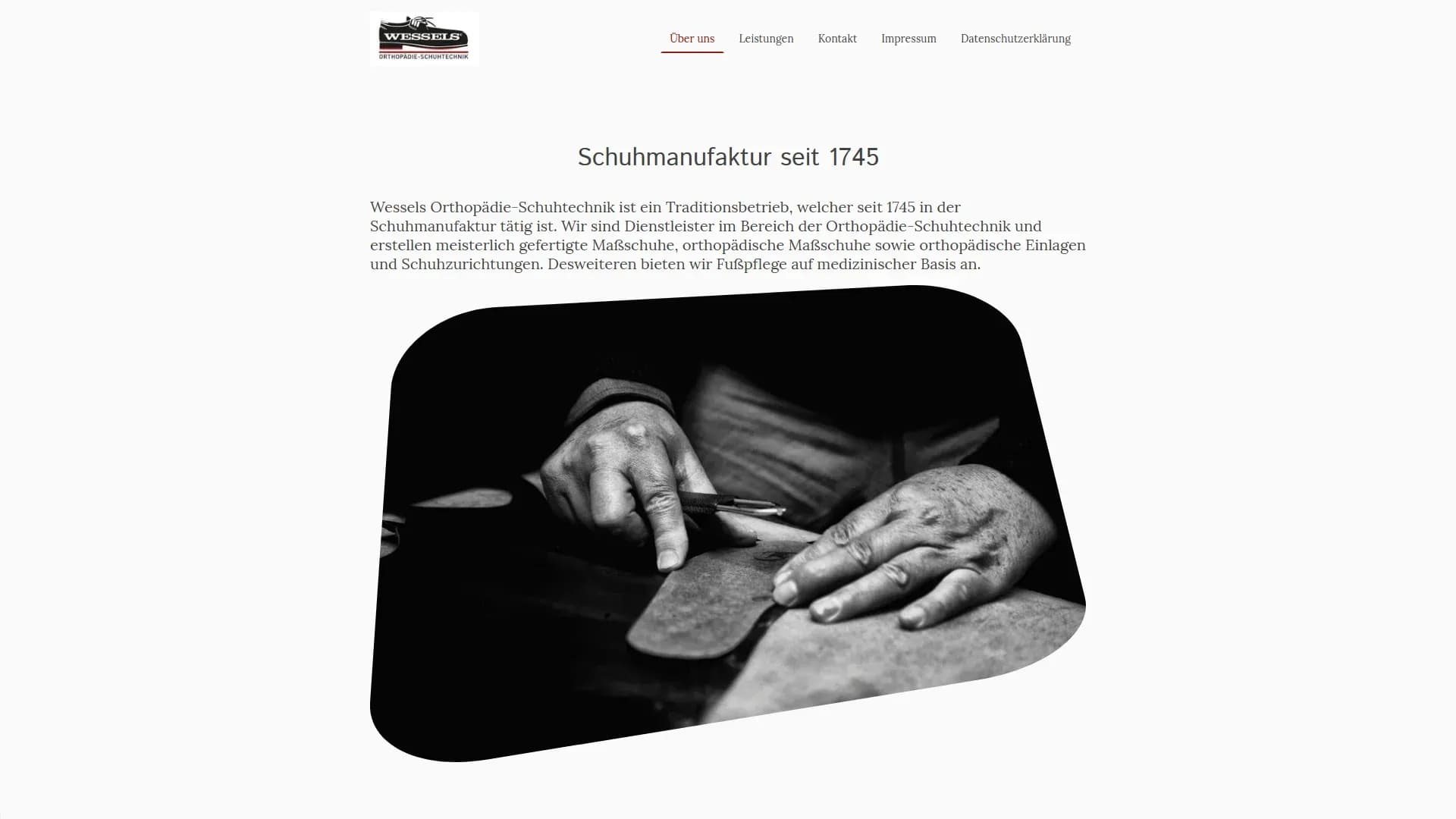 Wessels Orthopädie-Schuhtechnik — Website