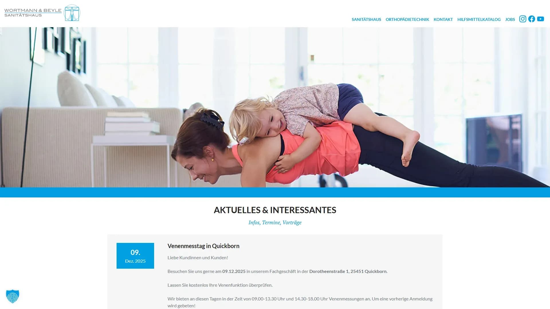 Wortmann & Beyle Sanitätshaus — Website