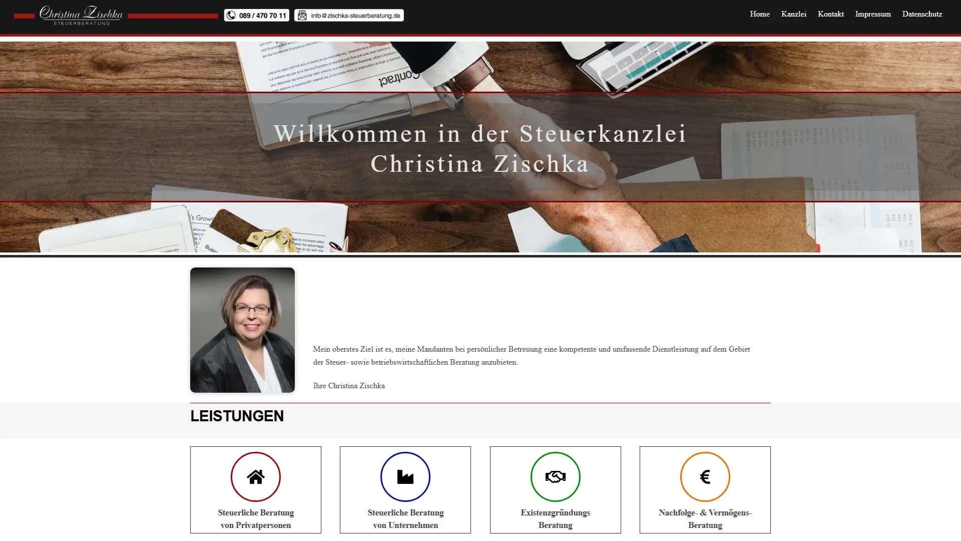 Steuerkanzlei Christina Zischka — Website