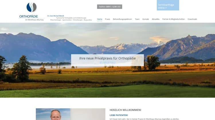 "Privatpraxis" Dr. med. Michael Wiendl | Orthopädie im Werkhaus Murnau | Privatpraxis