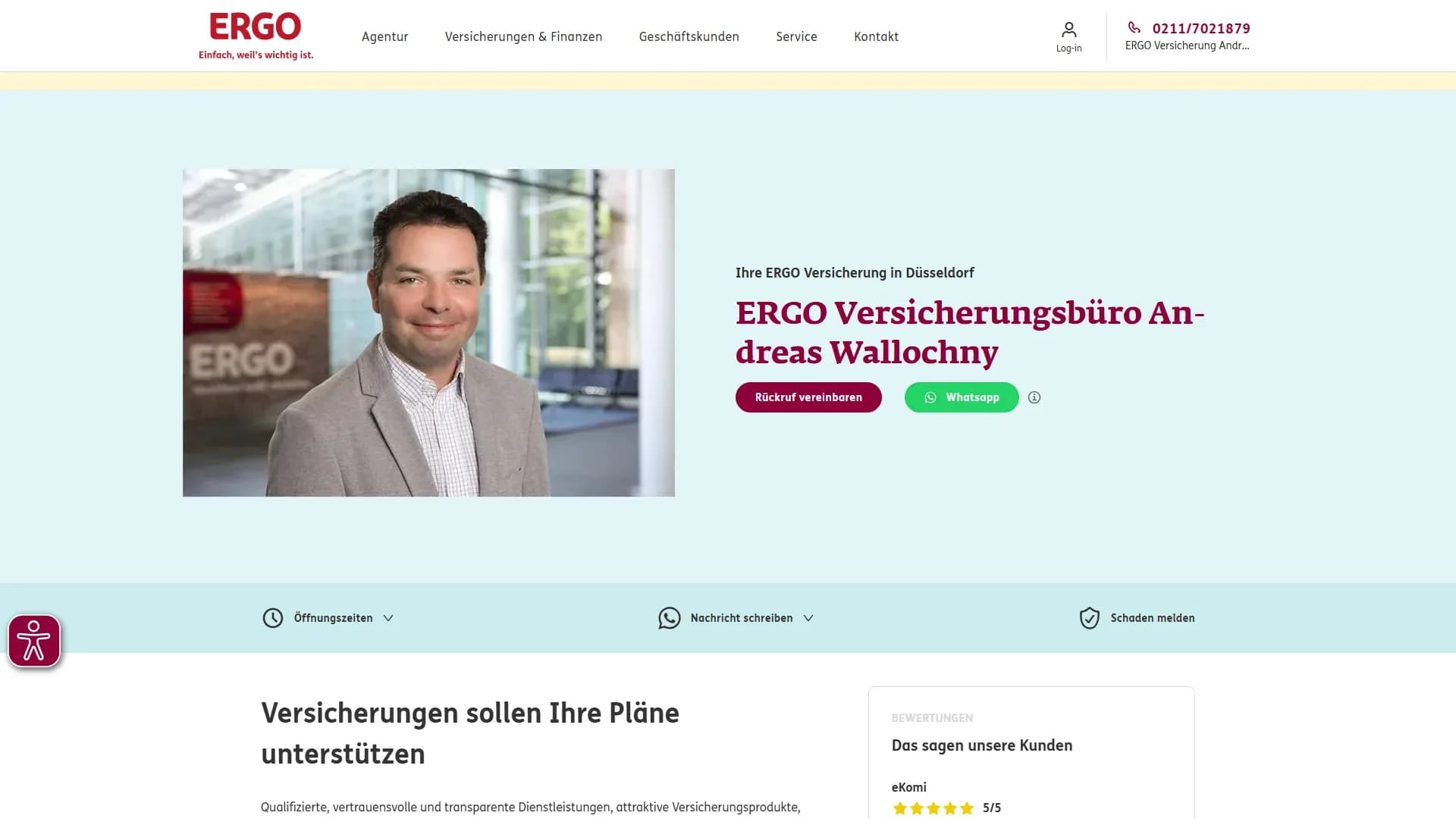 ERGO Versicherung | Andreas Wallochny — Website