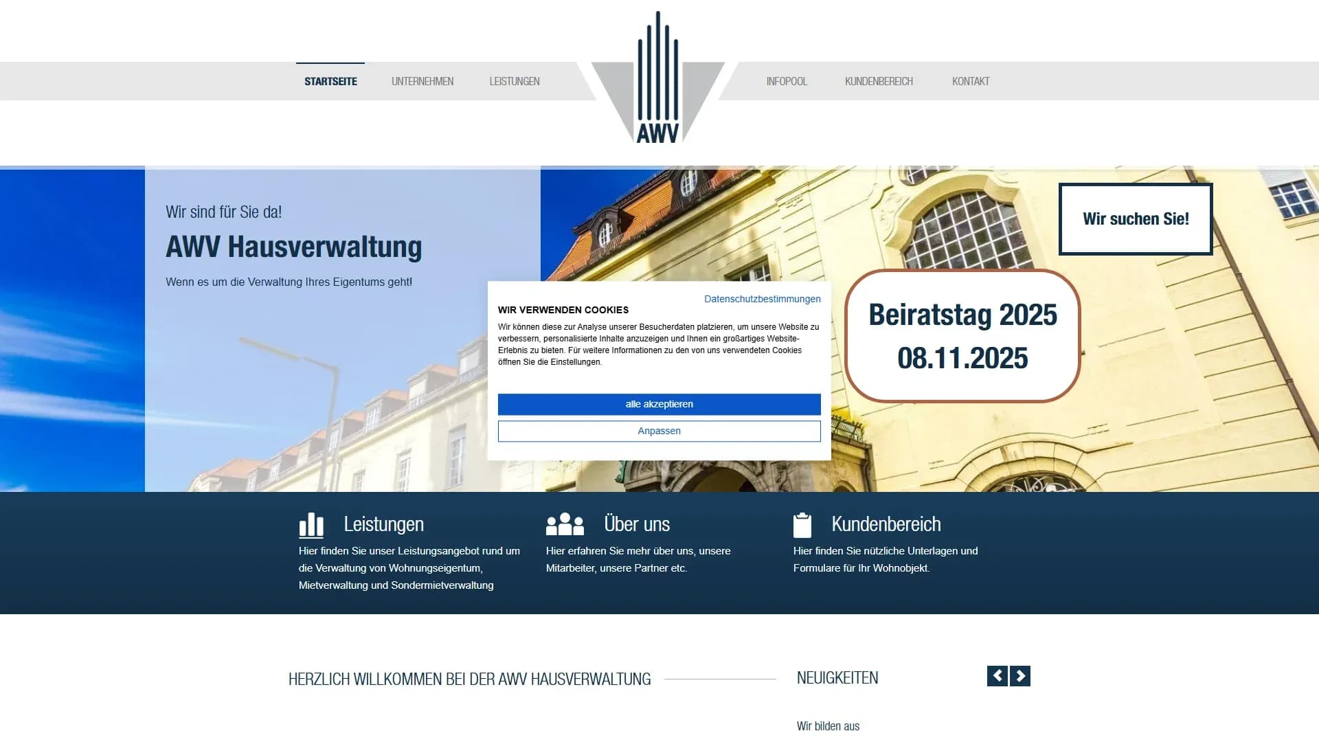 AWV Hausverwaltung — Website