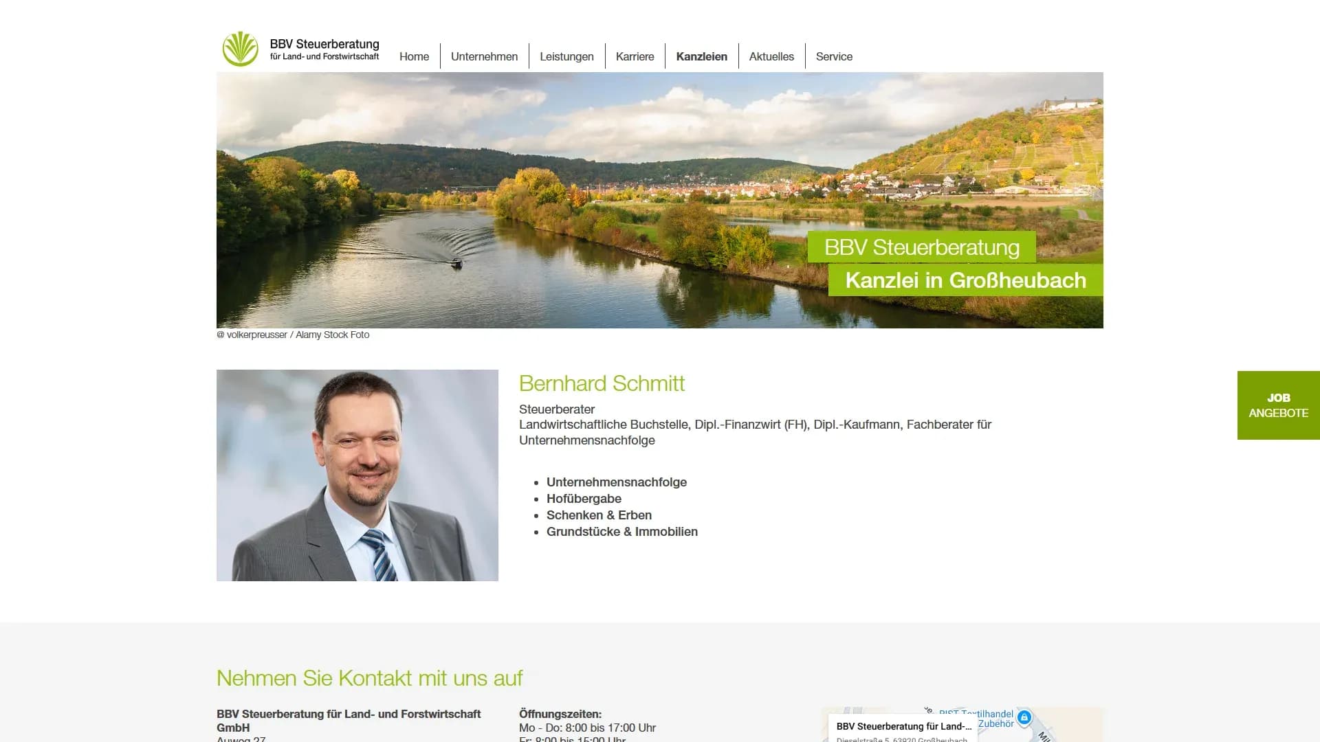 BBV Steuerberatung für Land- und Forstwirtschaft — Website