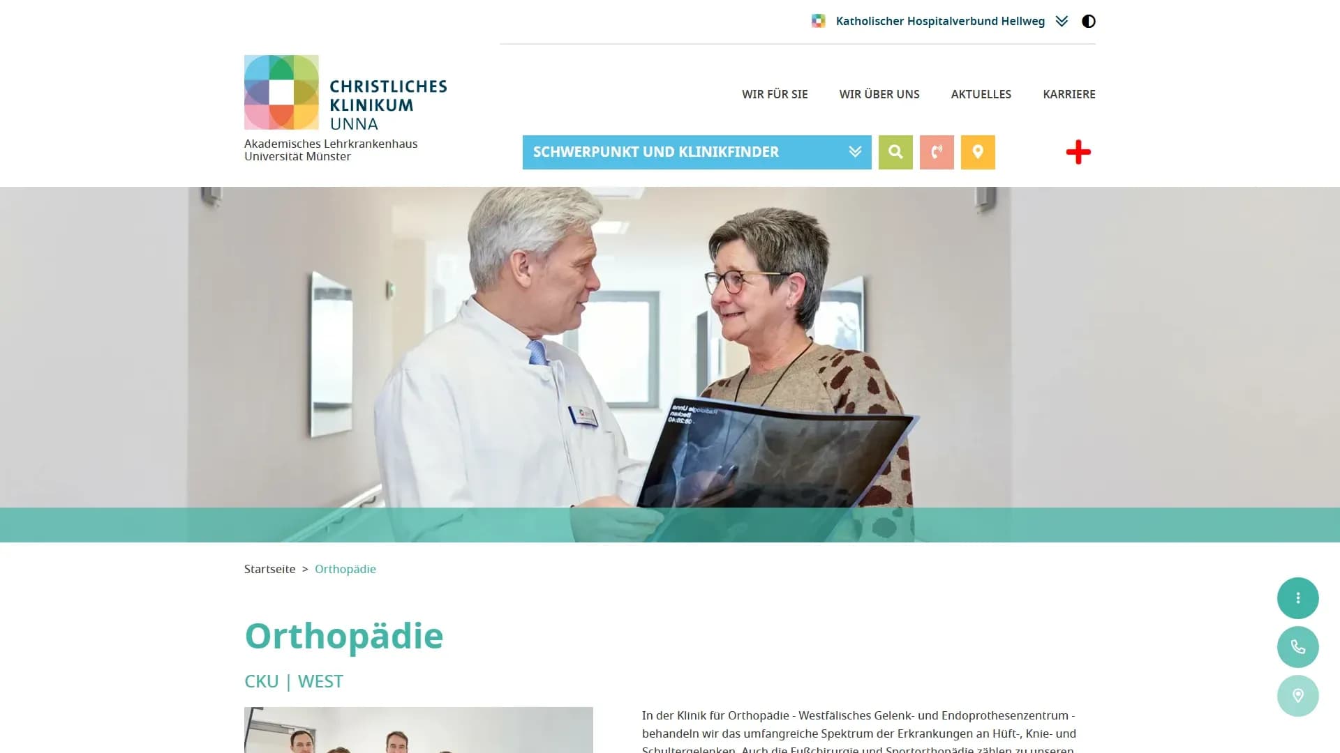 Christliches Klinikum Unna — Website