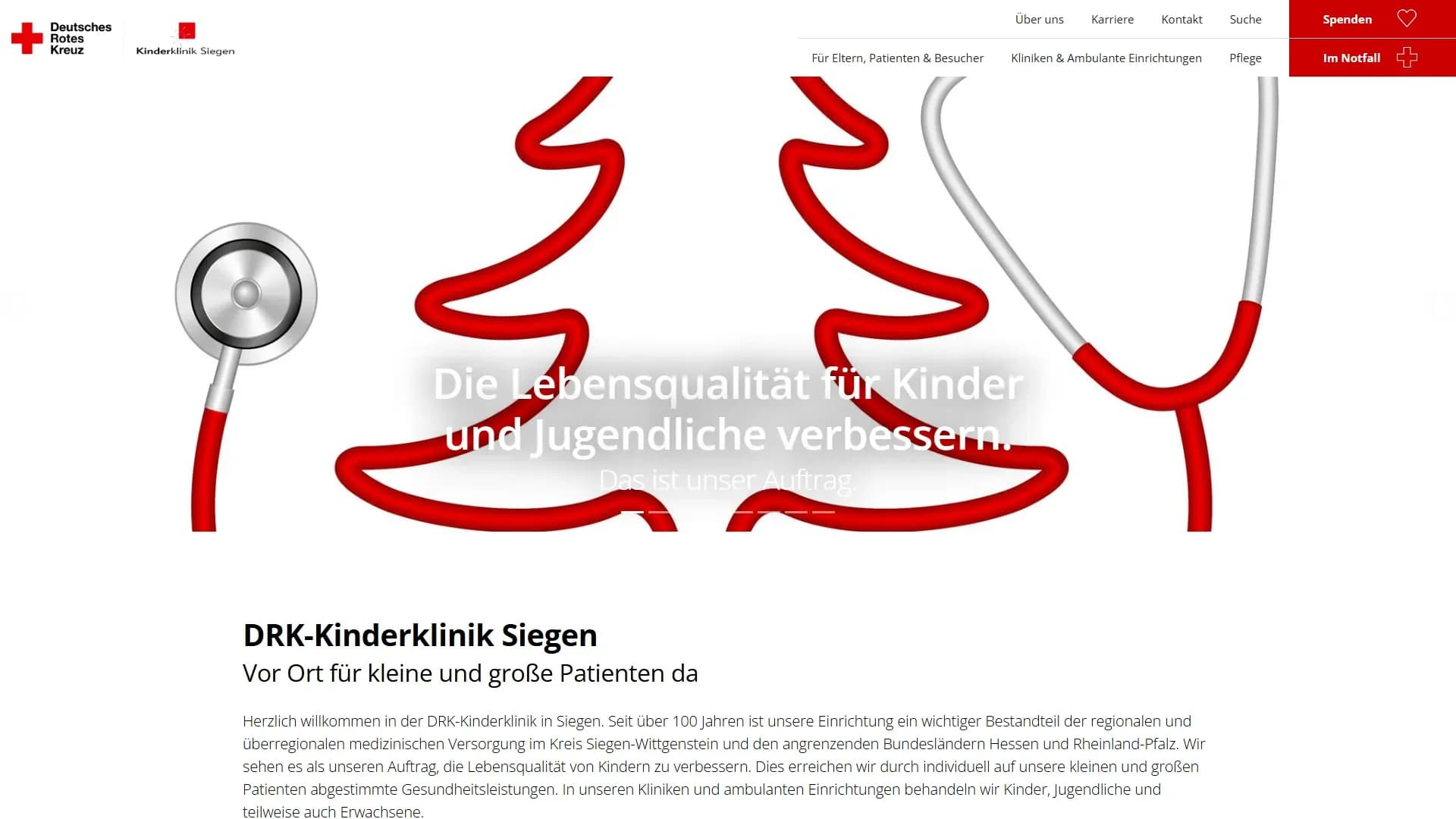 DRK-Kinderklinik Siegen — Website