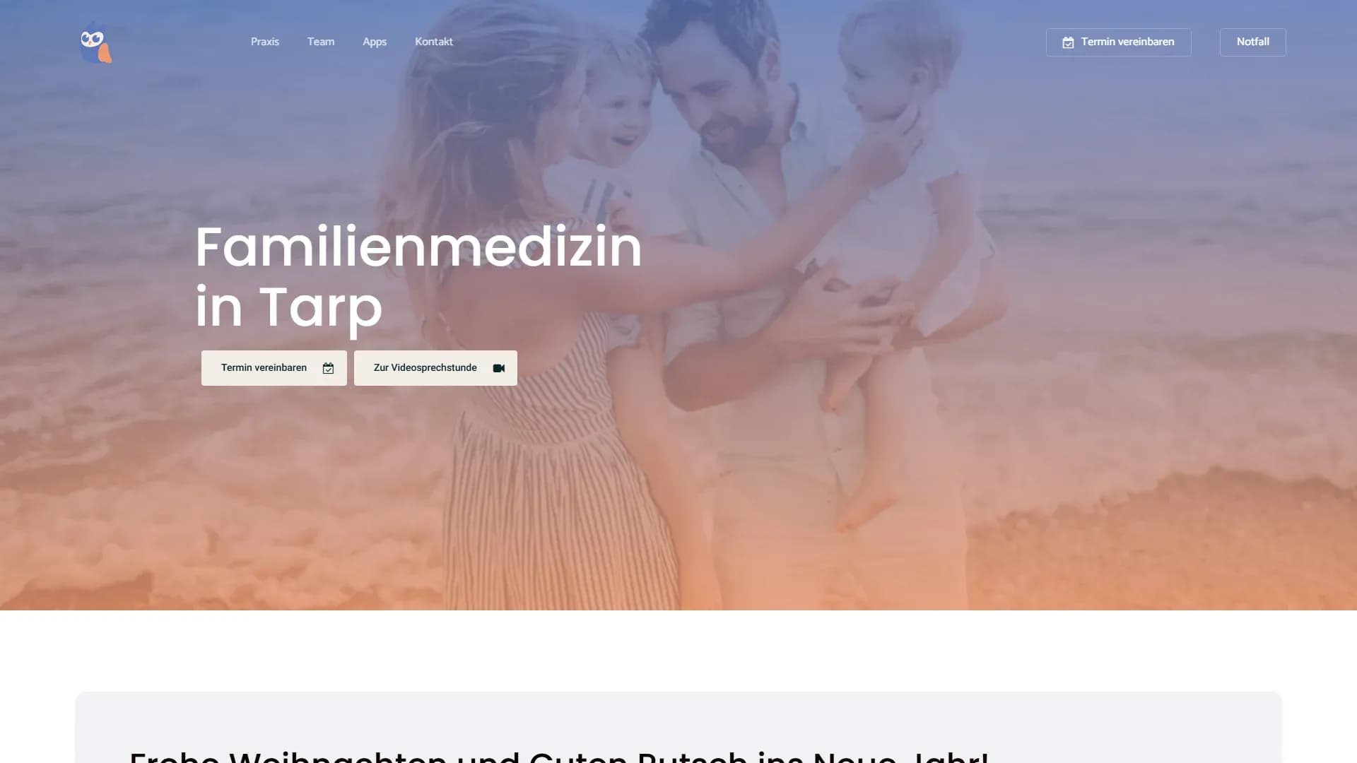 Familienmedizin in Tarp — Website