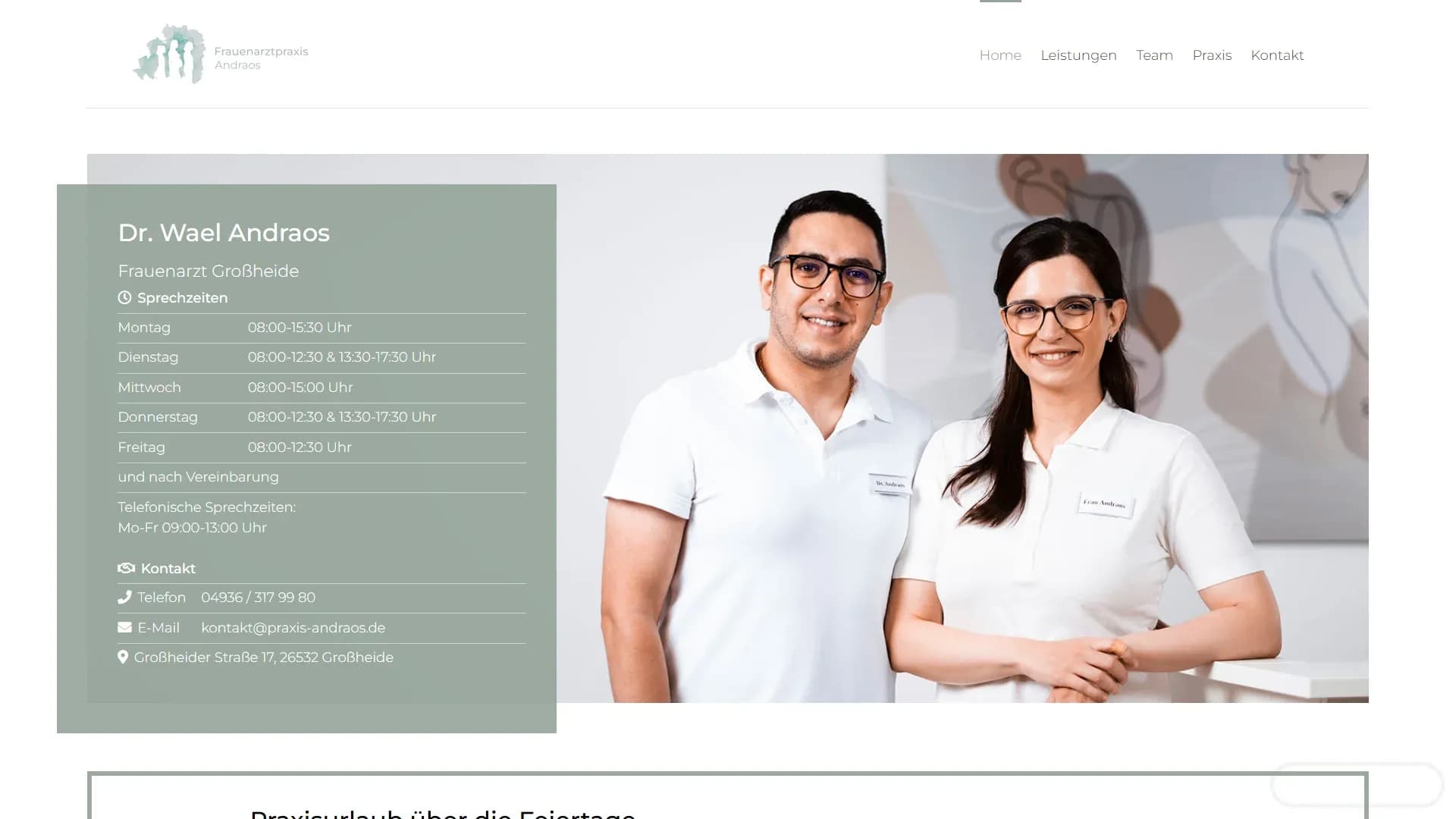 Frauenarzt Großheide — Website
