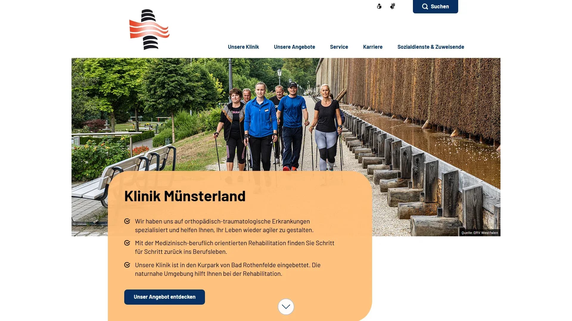 Klinik Münsterland — Website