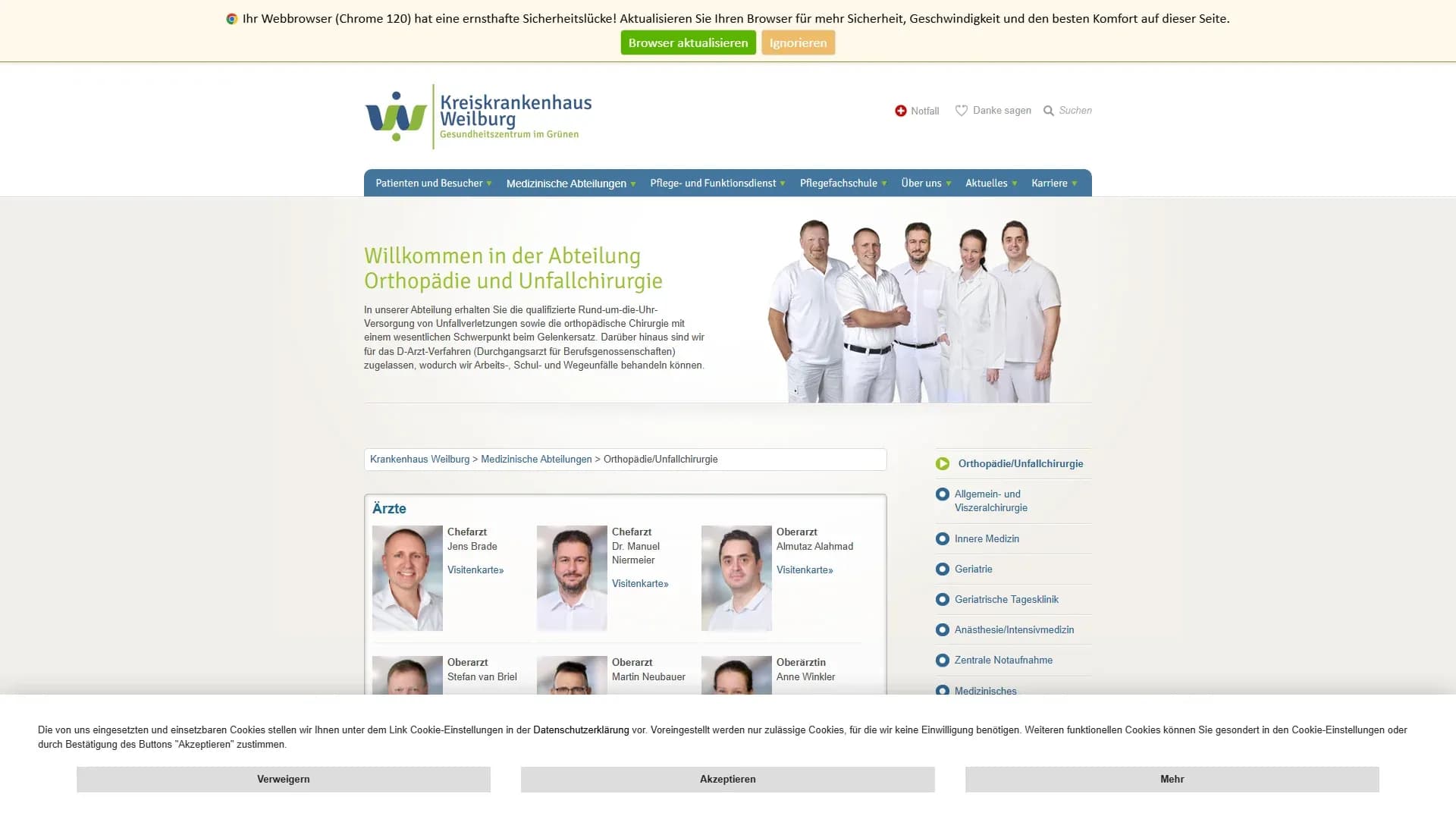 Klinik für Radiologie Weiden — Website
