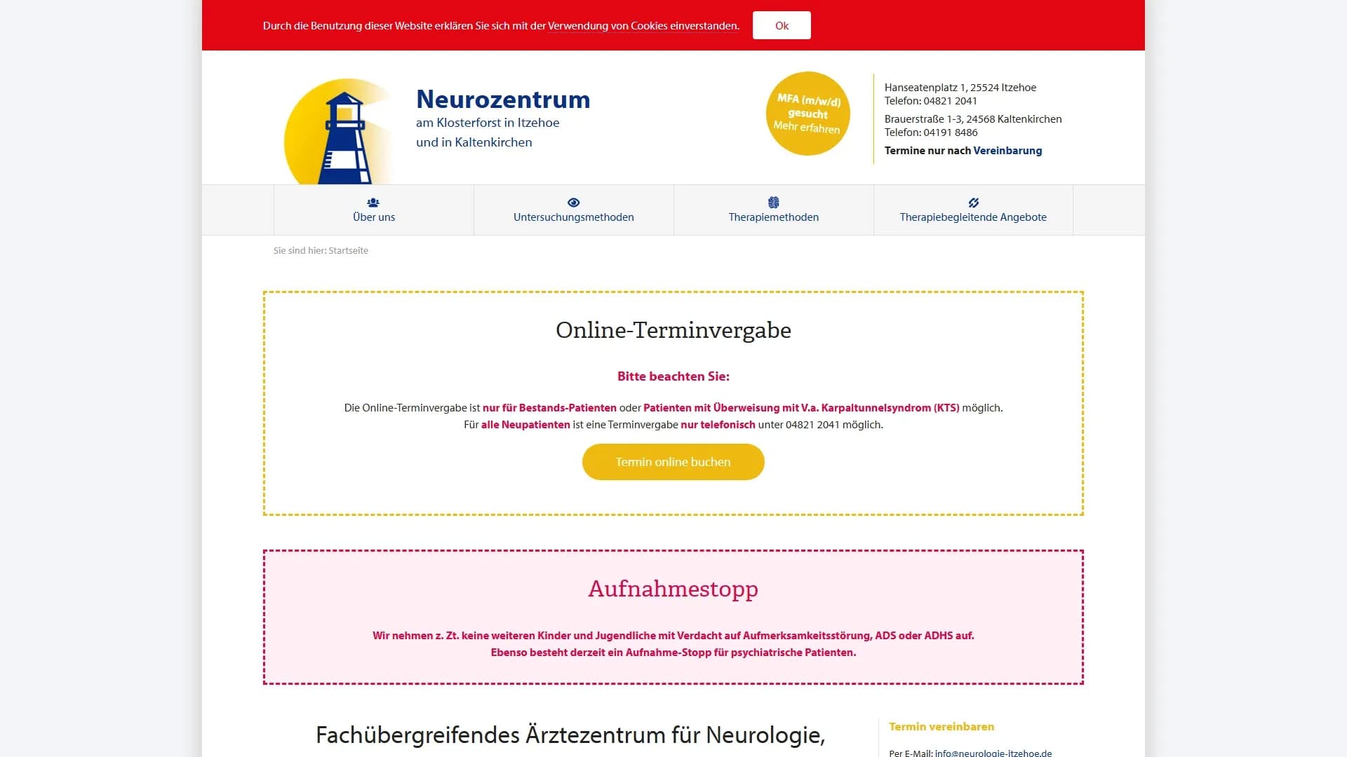 MVZ Neurozentrum am Klosterforst — Website