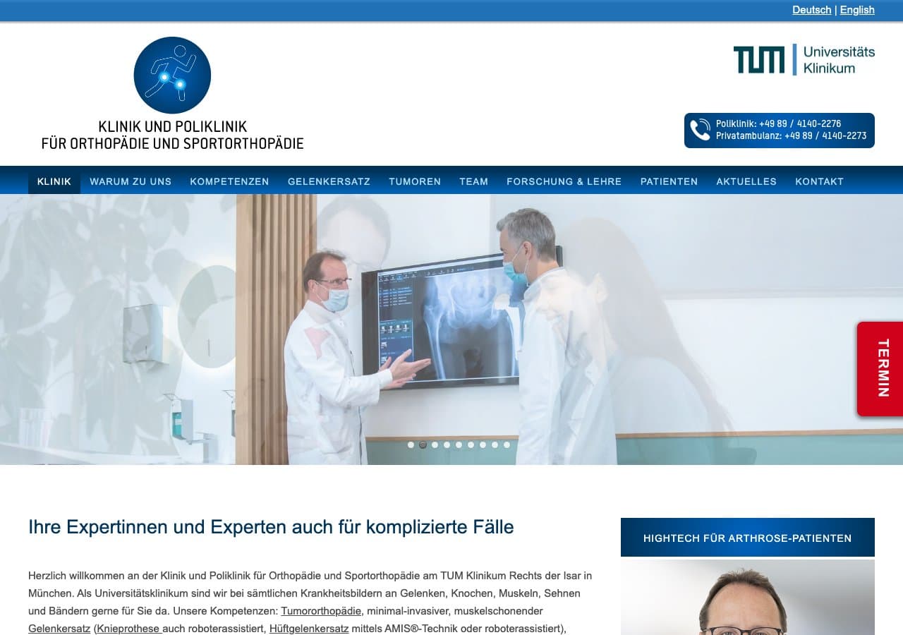 Klinik und Poliklinik für Orthopädie und Sportorthopädie