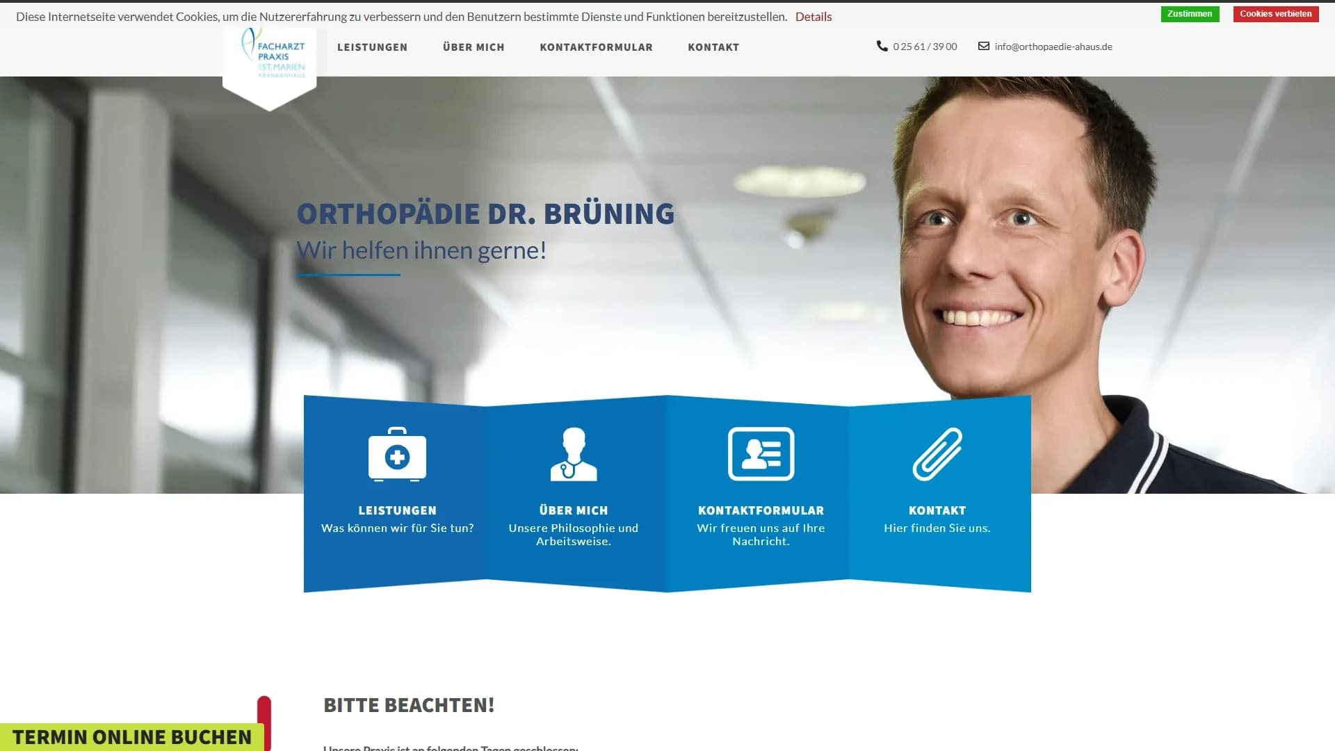 Orthopädische Praxis Dr. Müller — Website