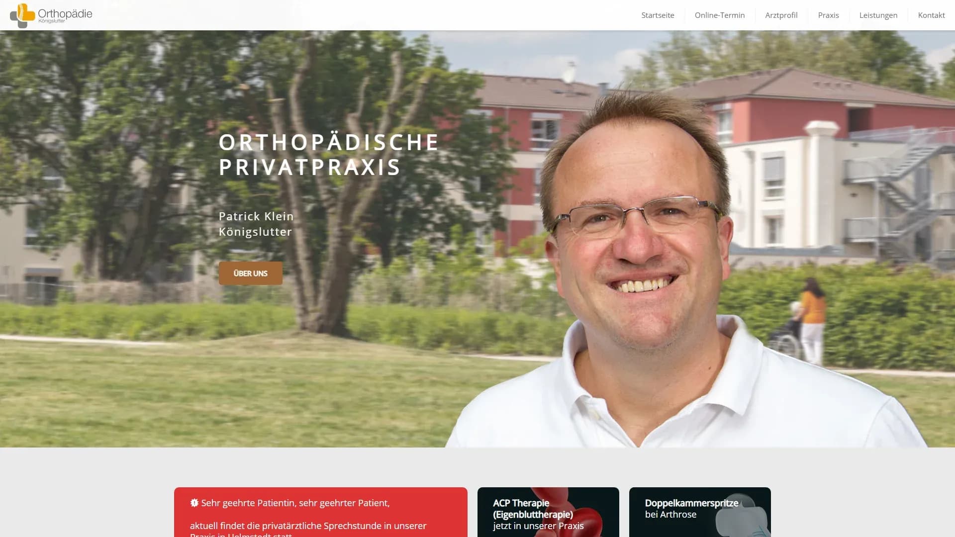 Orthopädische Privatpraxis Königslutter — Website
