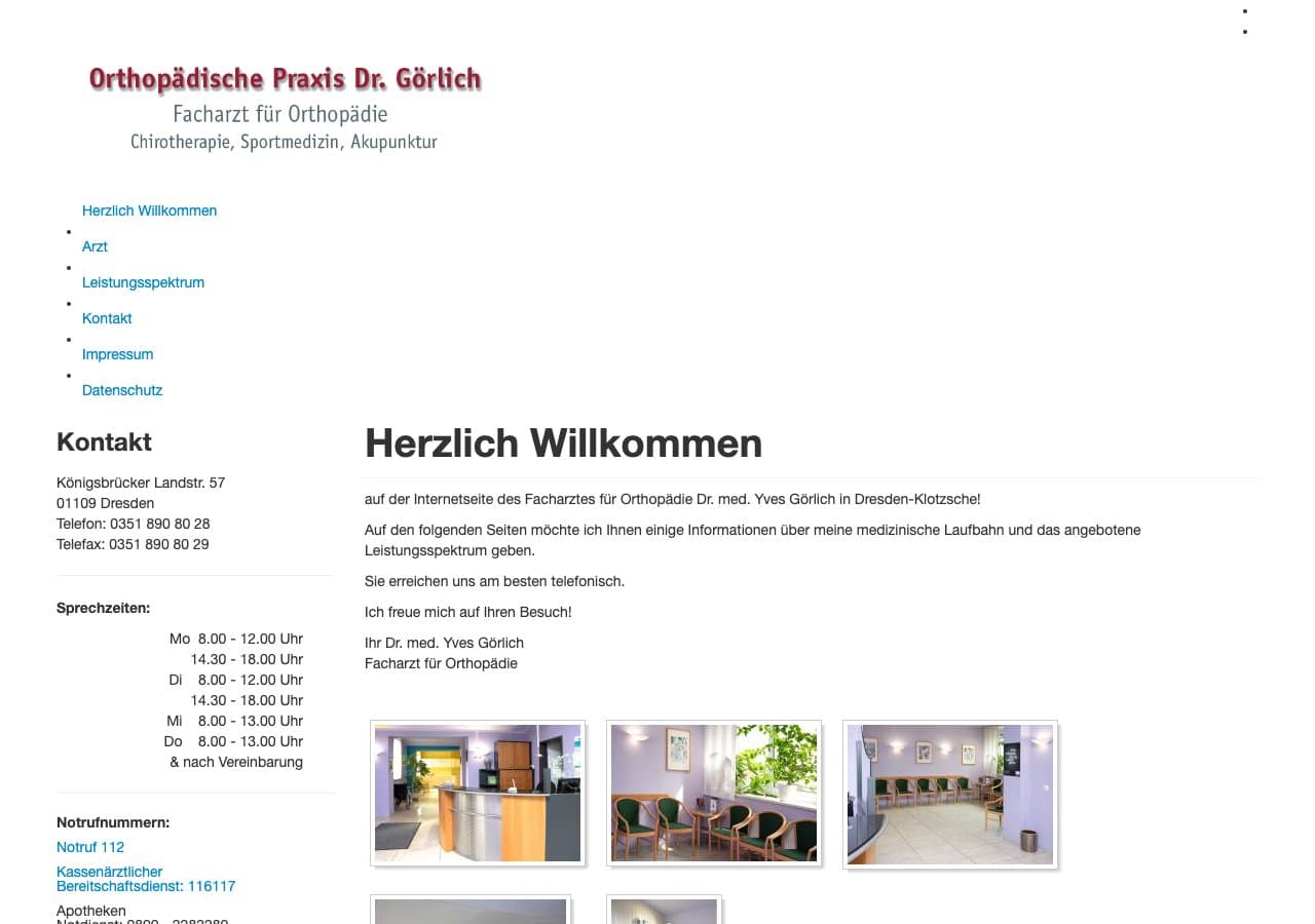 Orthopädische Praxis Dr. Görlich