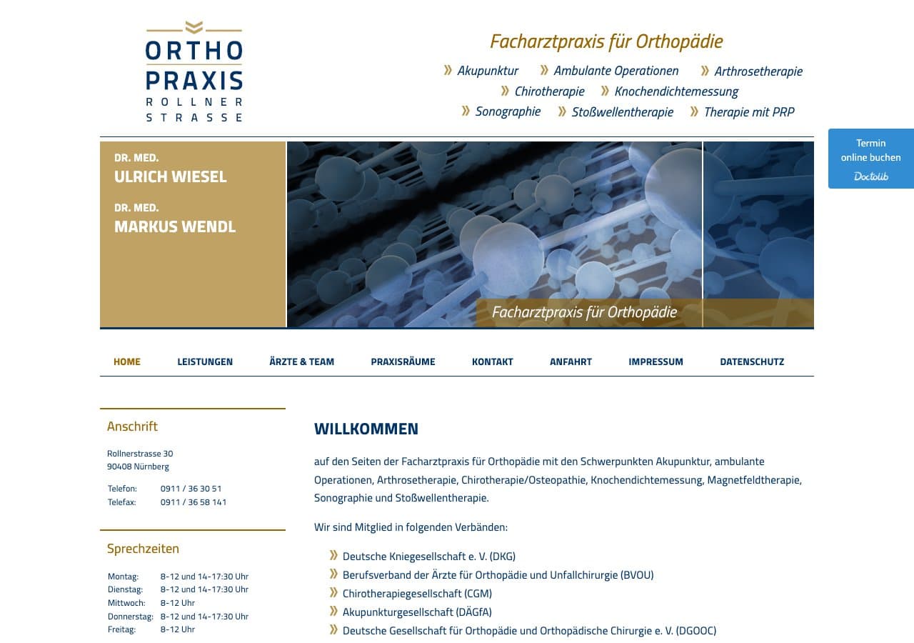 Orthopädische Praxis Rollnerstraße