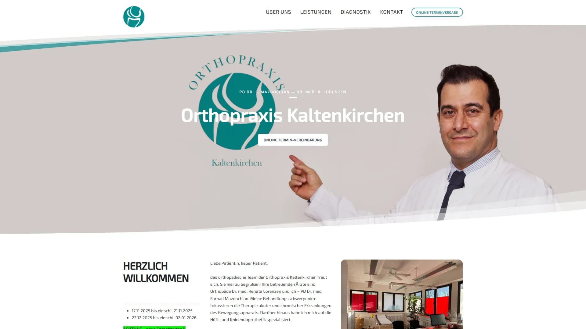 Orthopraxis Kaltenkirchen — Website