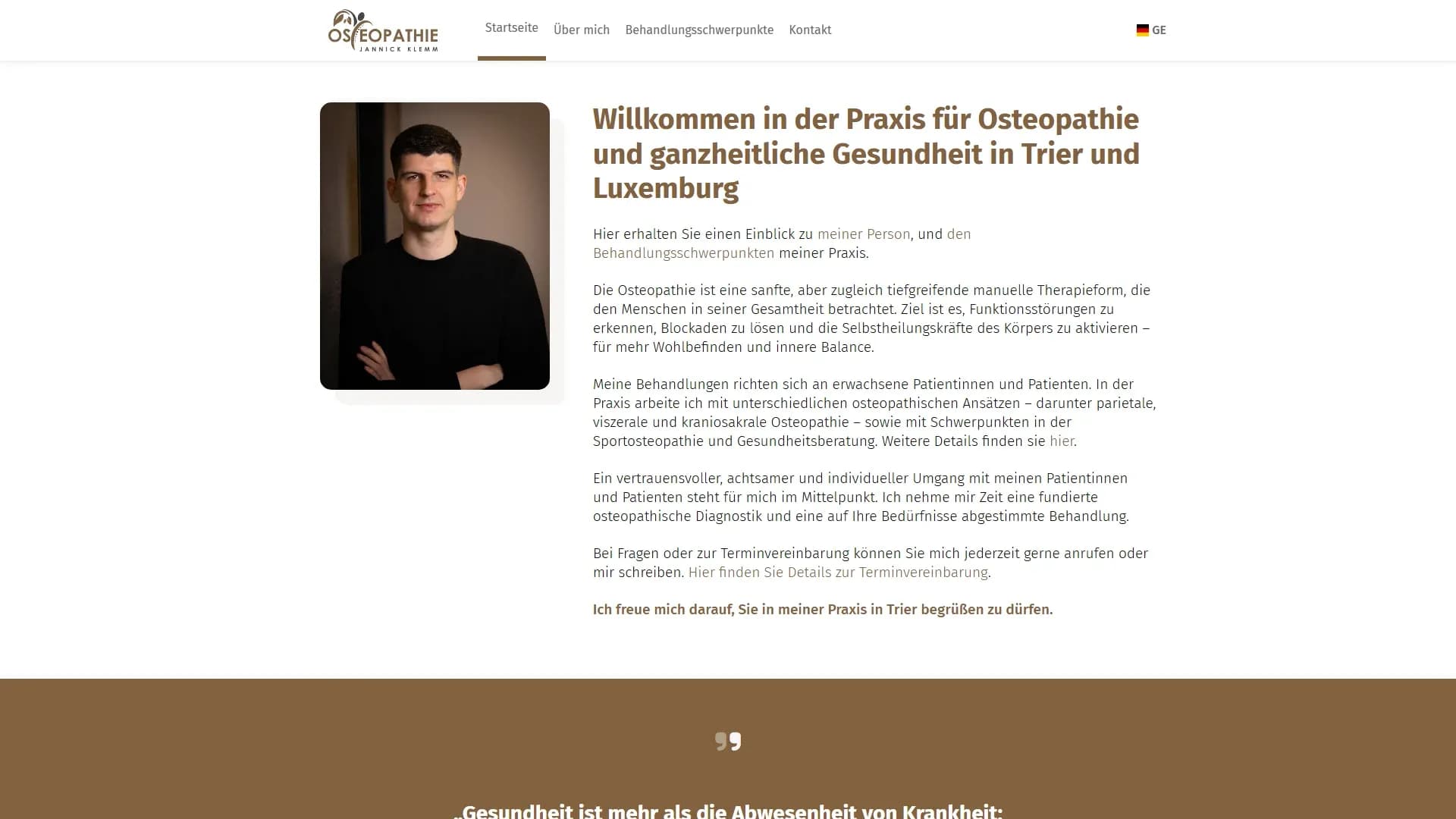 Osteopathie Trier — Website