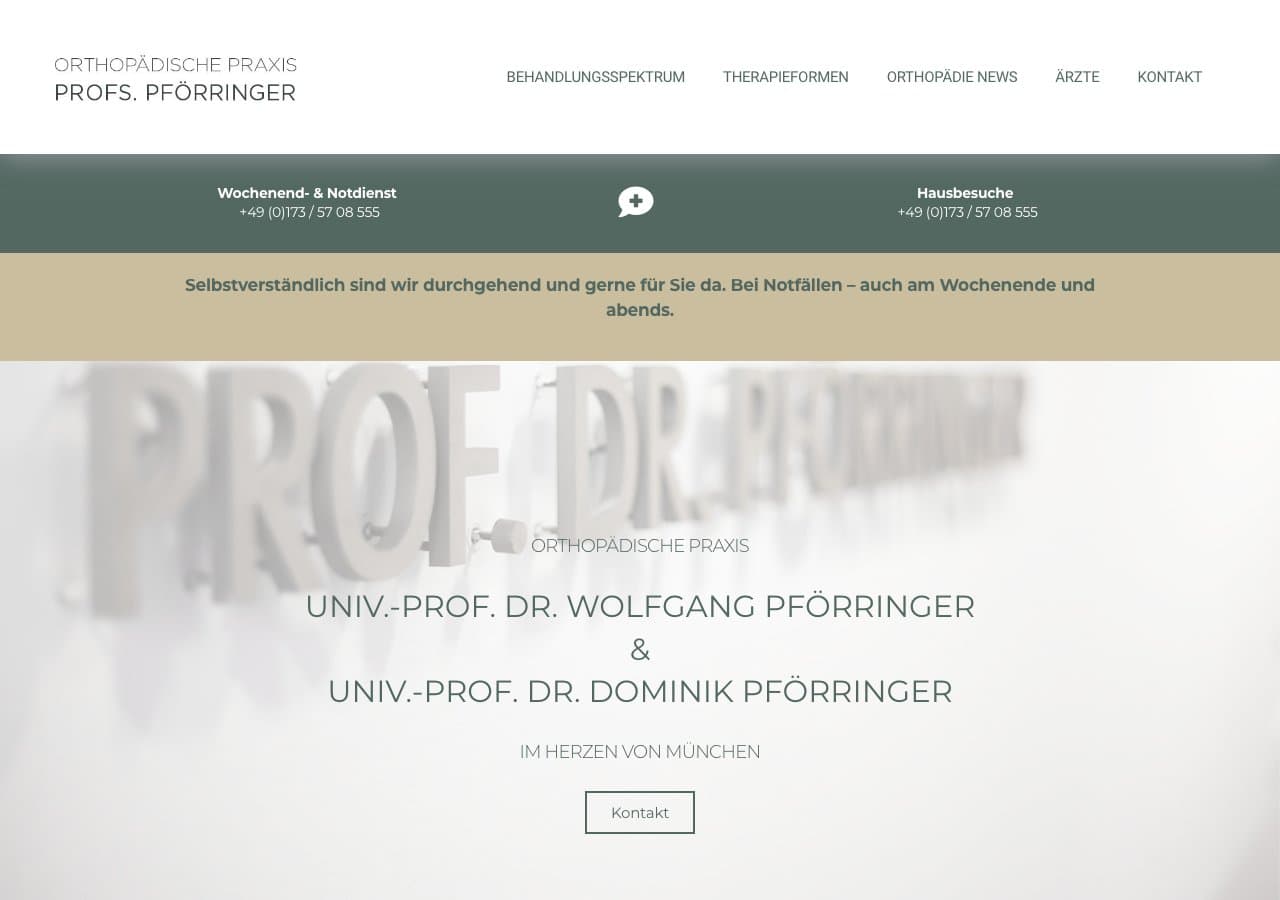 Praxis Prof. Dr. Wolfgang Pförringer