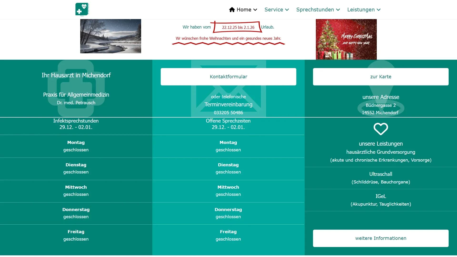 Praxis Dr. Petrausch — Website