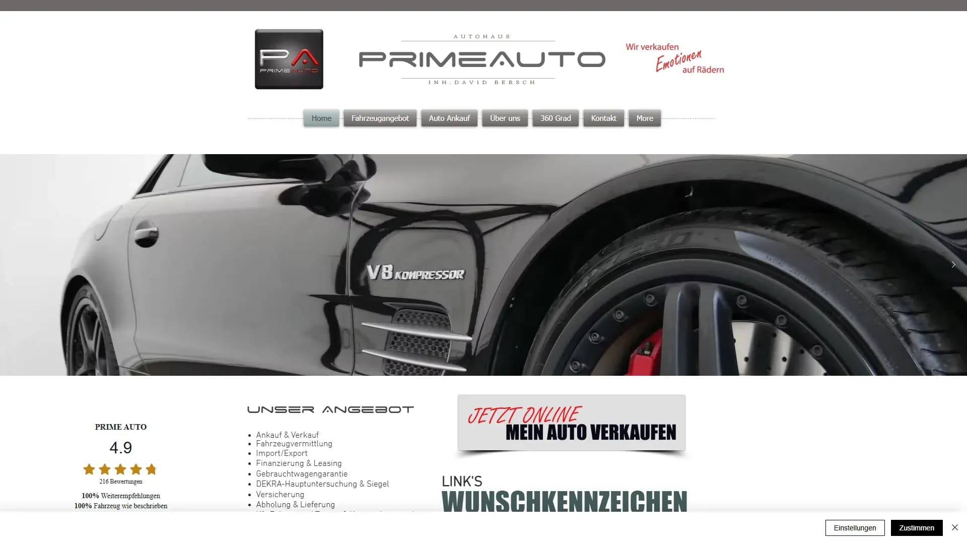 Autohaus XYZ — Website