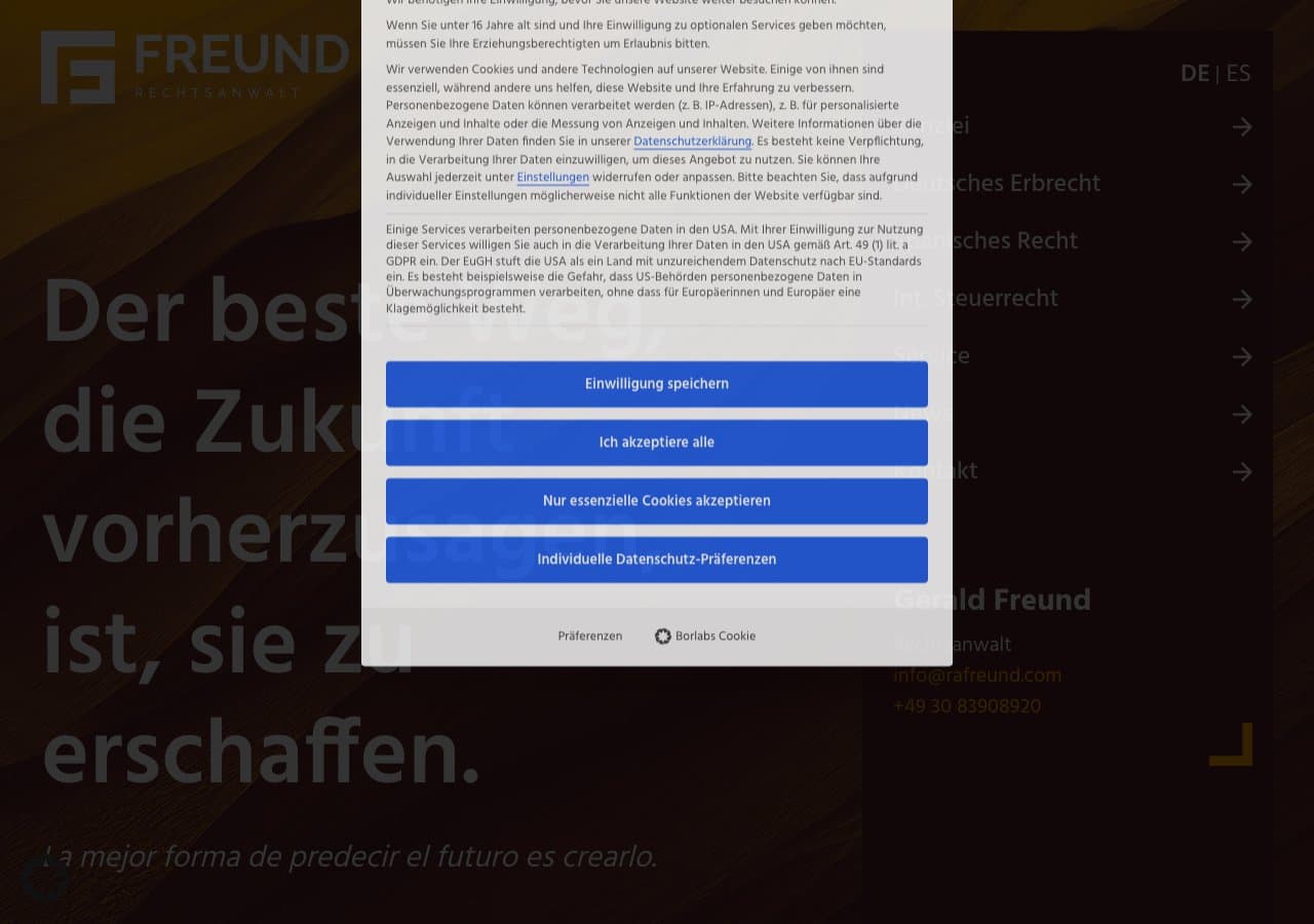 Rechtsanwalt Gerald Freund