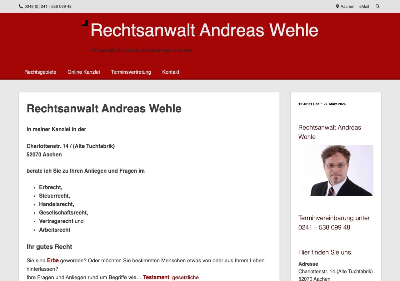 Rechtsanwalt Andreas Wehle