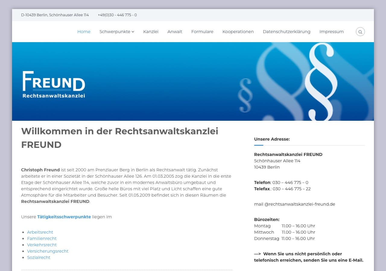 Rechtsanwaltskanzlei Freund