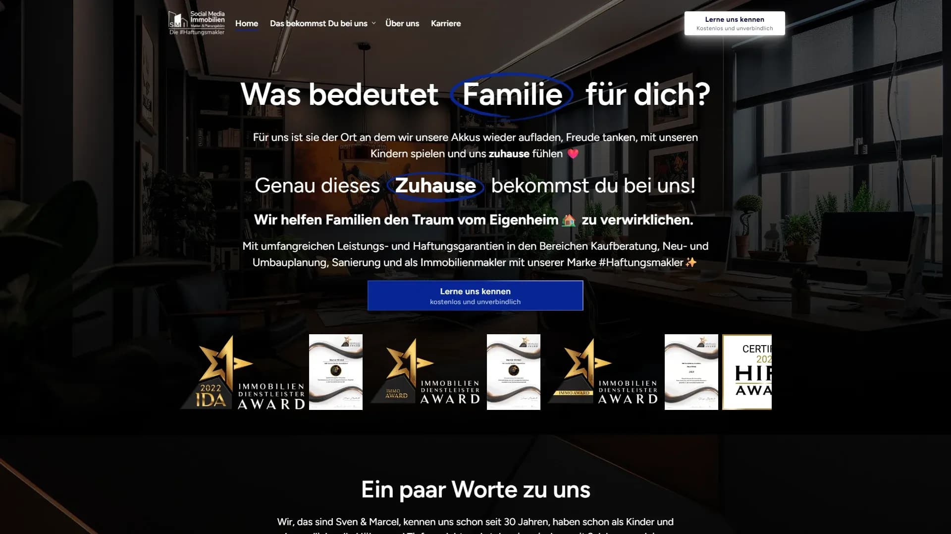 Social Media Immobilien — Website