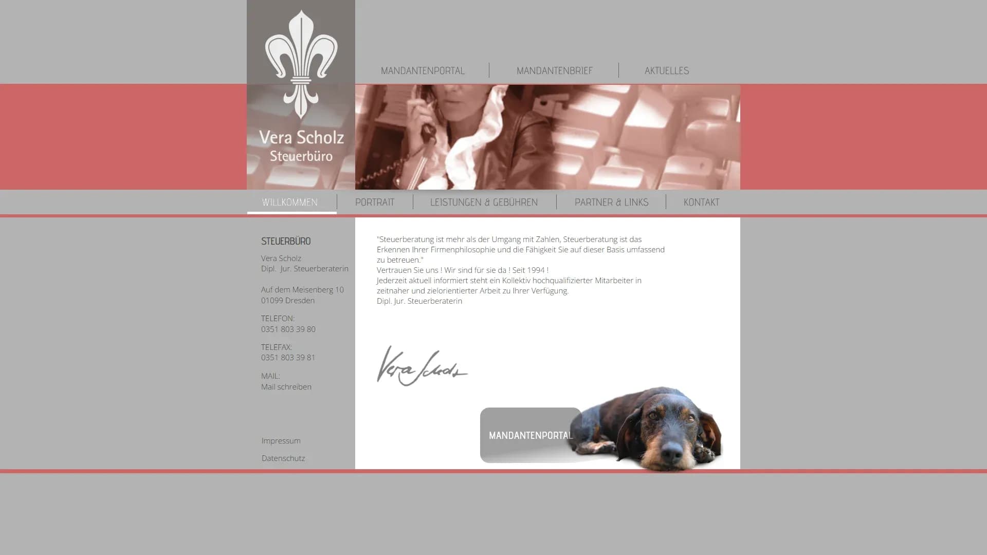 Steuerbüro Scholz — Website