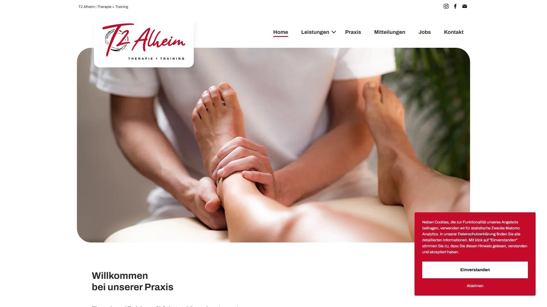 Physiotherapie & Osteopathie Praxis Berlin — Website