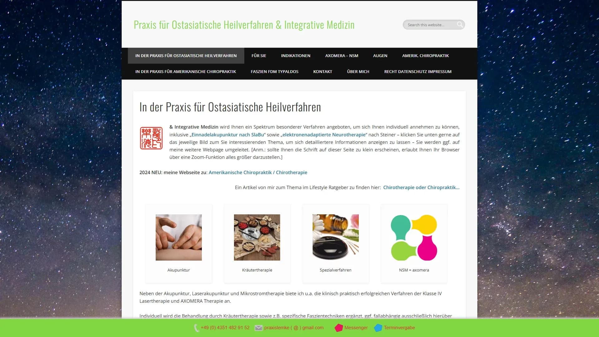 Praxis für Ostasiatische Heilverfahren & Integrative Medizin — Website