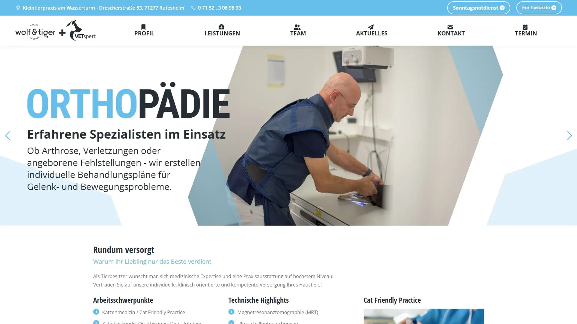 Kleintierpraxis am Wasserturm — Website