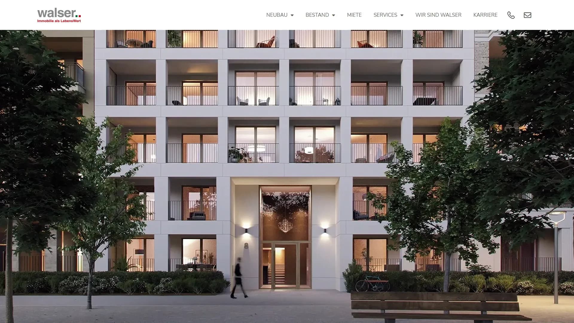 Walser Immobiliengruppe — Website